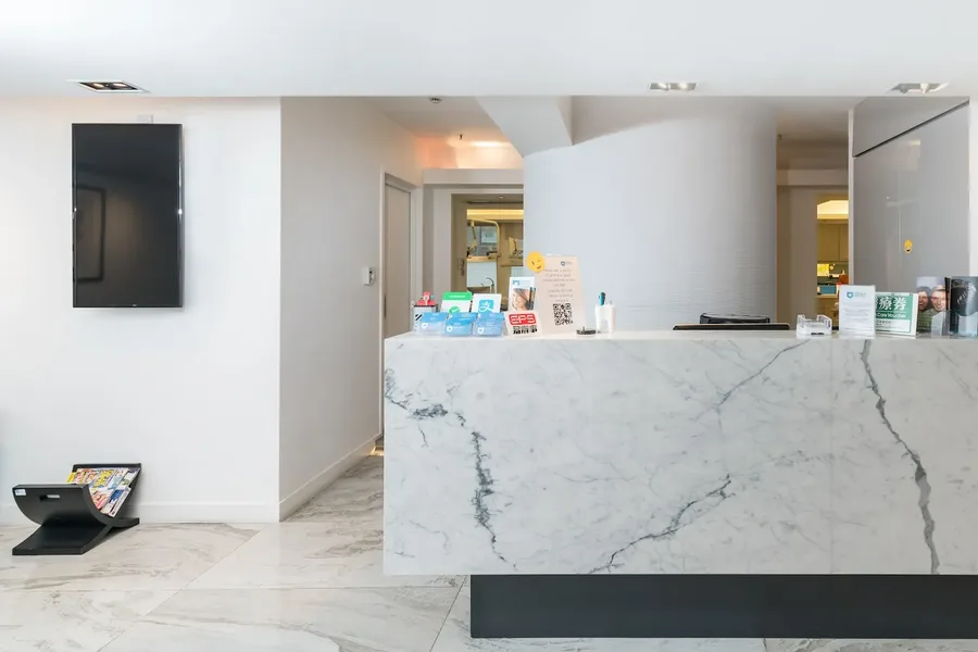 Reception at Diestel & Partners (Dental Surgeons), Melbourne Plaza, Central